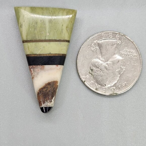 Vintage native american inlaid multi stone bead dangle pendant - Picture 6 of 6